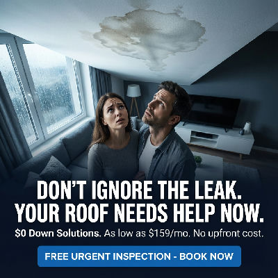Roof leak problem solution ad creative
